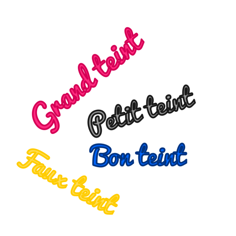 le grand teint et le petit teint , couleurs de la bonnieure