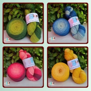 Laine cake dégradé