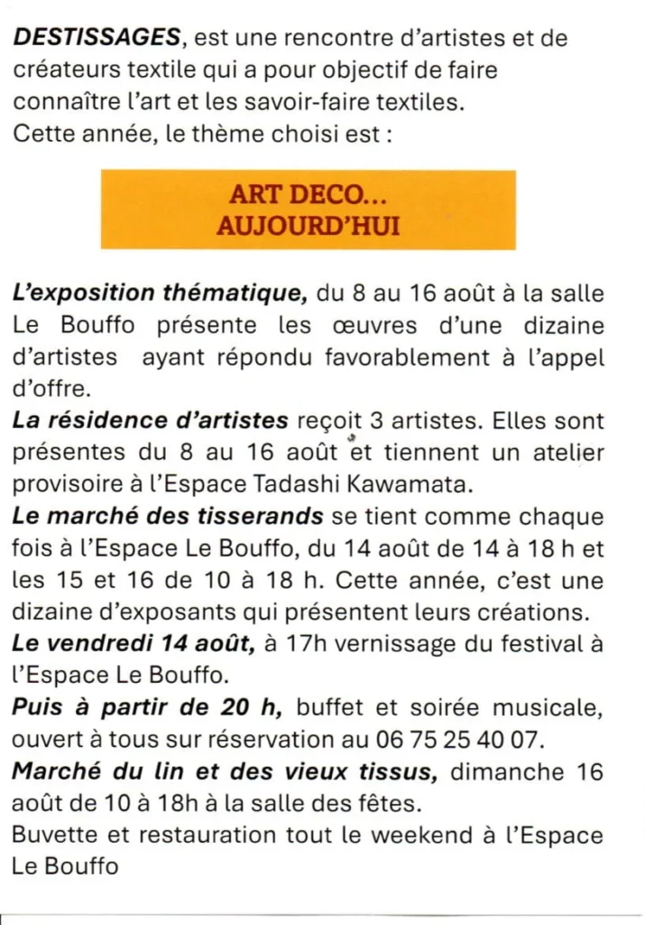 Programme du marché de St Thélo (22)