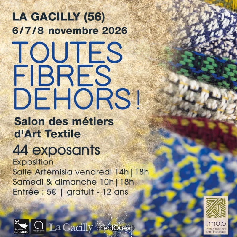 Affiche du salon Toutes fibres dehors, 6-7 et 8 novembre 2026 à La Gacilly